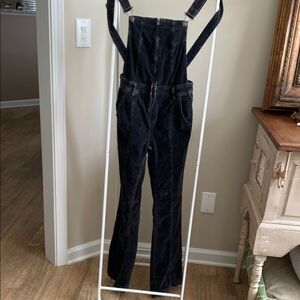 NWOT We The Free Black Overalls Modern Style Mico Corduroy